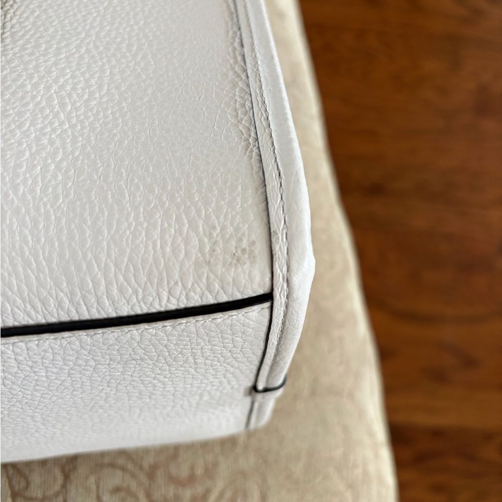 Coach Cream and Brown Logo Tote - Picture 4 of 9